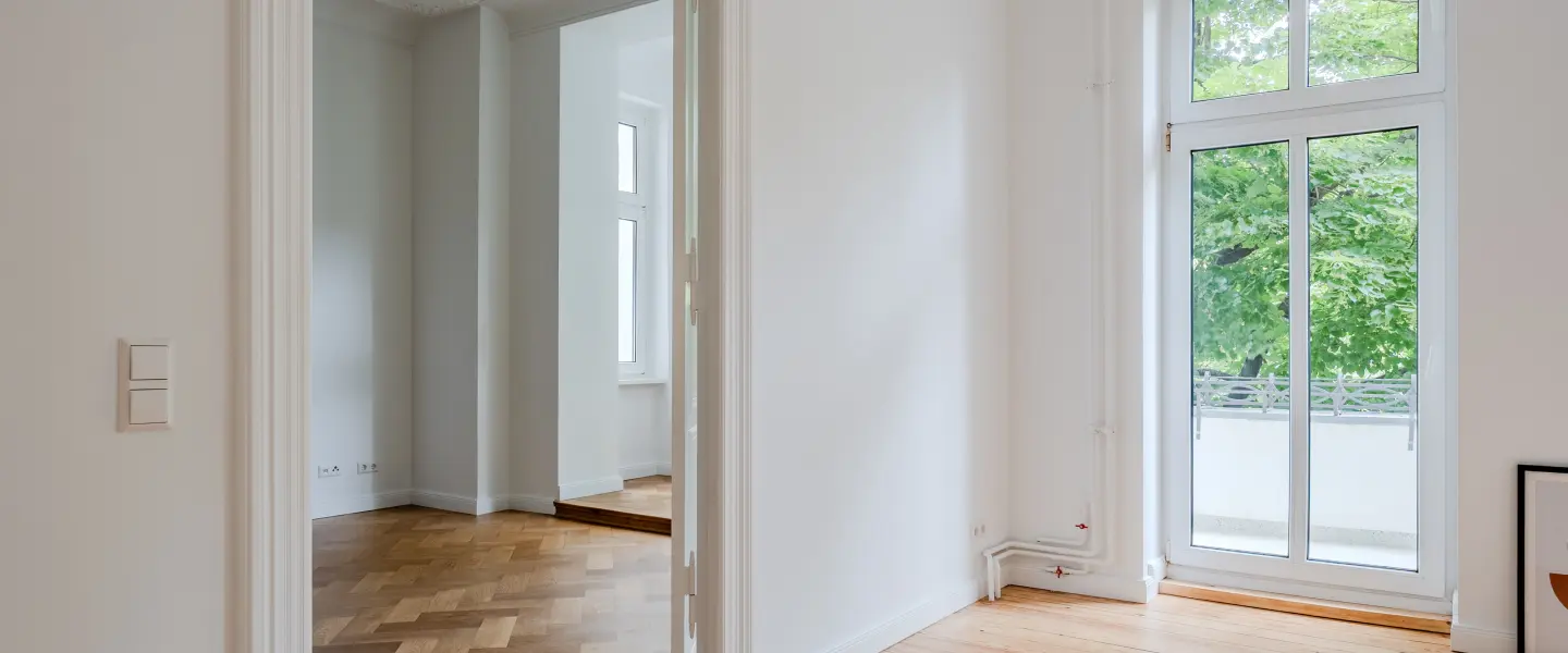 Blick in ein Schlafzimmer