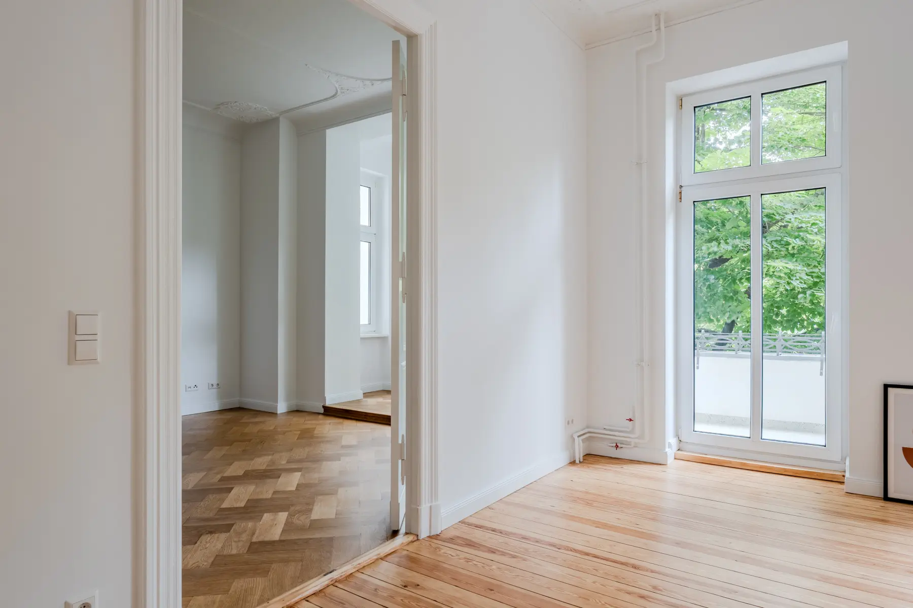 Blick in ein Schlafzimmer